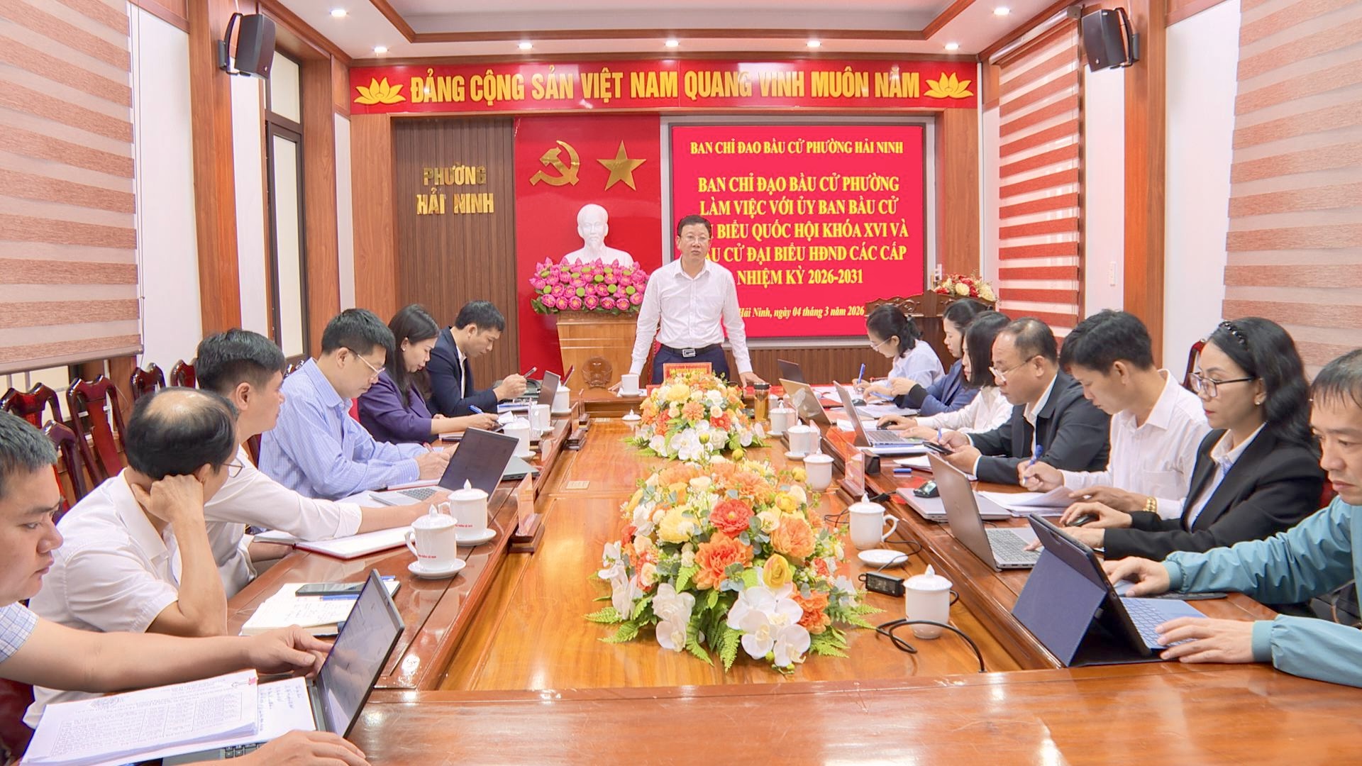 Phường Hải Ninh họp Ban Chỉ đạo bầu cử triển khai nhiệm vụ trọng tâm trong thời gian tới