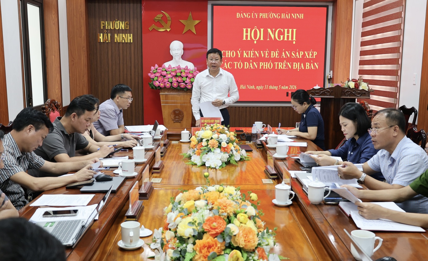 Đảng ủy phường Hải Ninh tổ chức các hội nghị cho ý kiến về Đề án sắp xếp tổ dân phố
