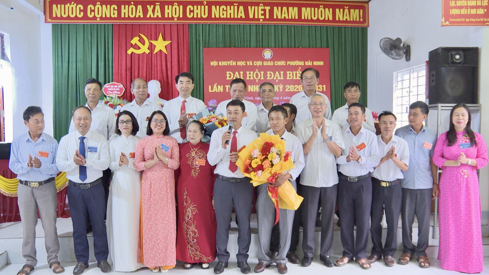 Hội Khuyến học và Cựu giáo chức phường Hải Ninh tổ chức Đại hội đại biểu lần thứ I, nhiệm kỳ 2026–2031