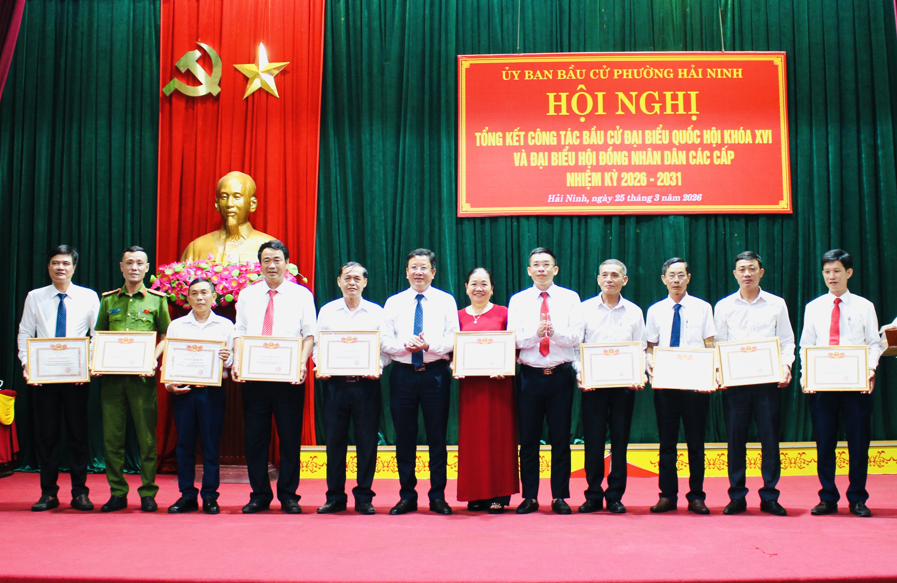 Phường Hải Ninh tổ chức hội nghị tổng kết công tác bầu cử nhiệm kỳ 2026–2031