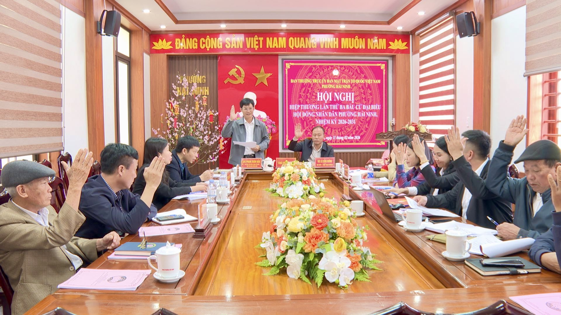 Phường Hải Ninh hội nghị hiệp thương lần thứ ba để lựa chọn, lập danh sách những người đủ tiêu chuẩn ứng cử đại biểu HĐND phường , nhiệm kỳ 2026-2031.