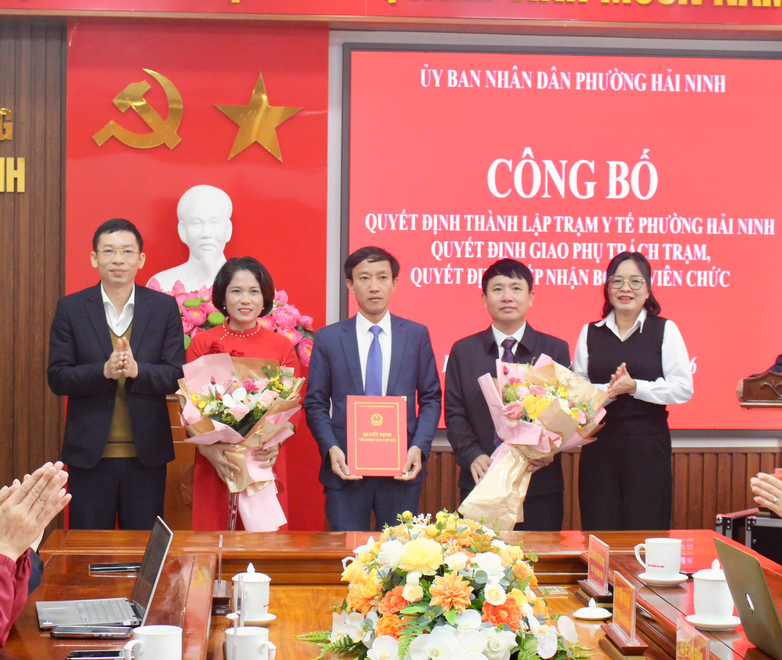 Phường Hải Ninh tổ chức công bố Quyết định thành lập Trạm Y tế, Quyết định giao phụ trách trạm y tế