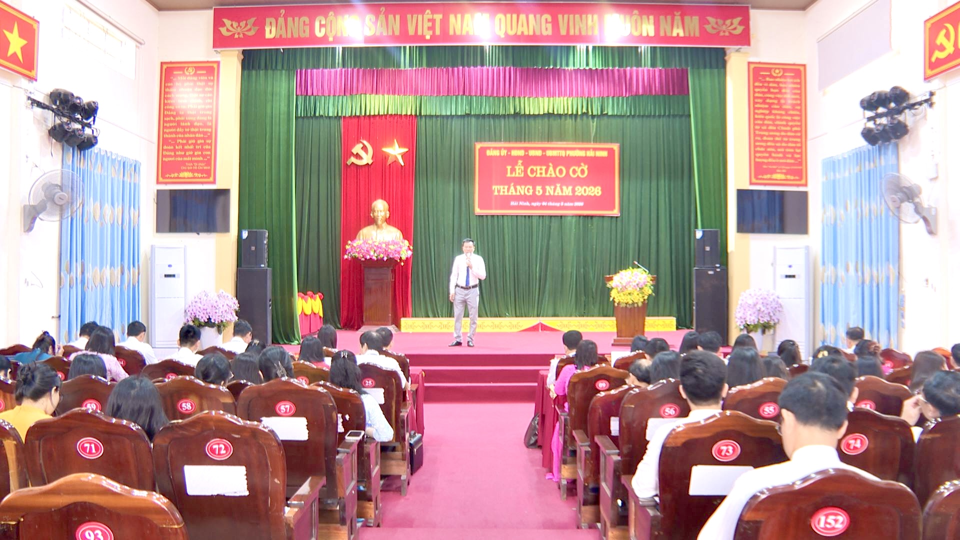 Phường Hải Ninh tổ chức Lễ chào cờ tháng 5/2026