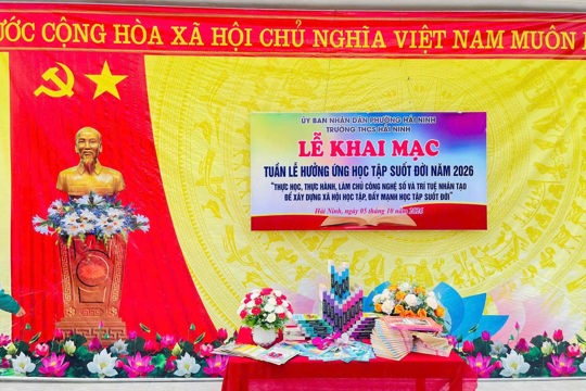 Các trường học trên địa bàn phường Hải Ninh hưởng ứng Tuần lễ học tập suốt đời năm 2026