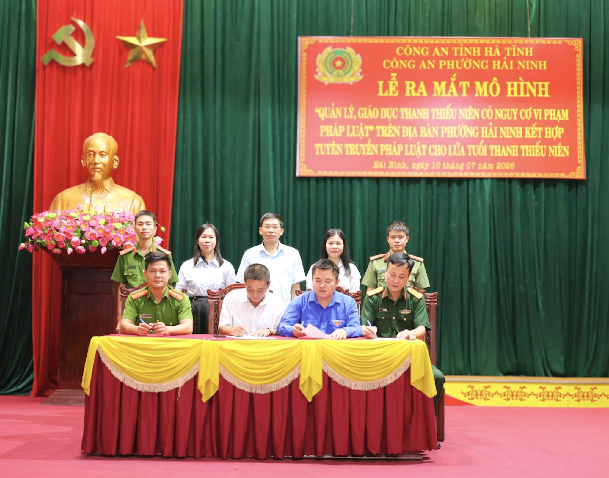 Công an phường Hải Ninh tổ chức Lễ ra mắt mô hình "Quản lý, giáo dục thanh thiếu niên có nguy cơ vi phạm pháp luật