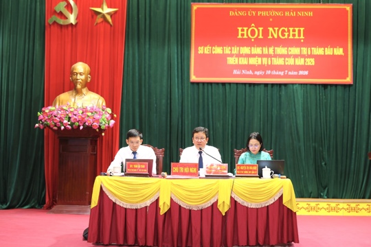  Hội nghị sơ kết công tác xây dựng Đảng và hệ thống chính trị 6 tháng đầu năm 2026 