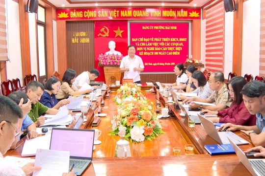 Phường Hải Ninh: đẩy nhanh tiến độ thực hiện kế hoạch 100 ngày cao điểm chuyển đổi số
