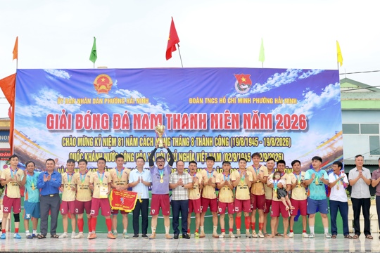 Đội bóng TDP Nam Hải xuất sắc giành ngôi vô địch tại giải bóng đá nam thanh niên phường Hải Ninh năm 2026