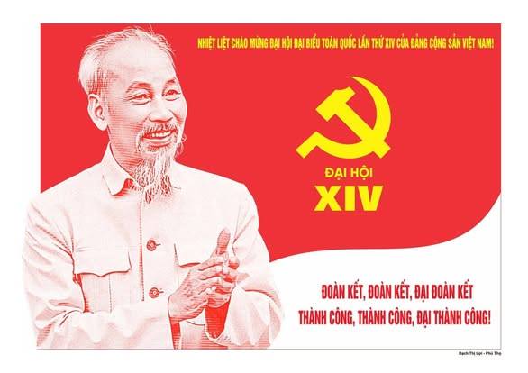 MẪU TRANH CỔ ĐỘNG TUYÊN TRUYỀN ĐẠI HỘI ĐẠI BIỂU TOÀN QUỐC LẦN THỨ XIV CỦA ĐẢNG CỘNG SẢN VIỆT NAM