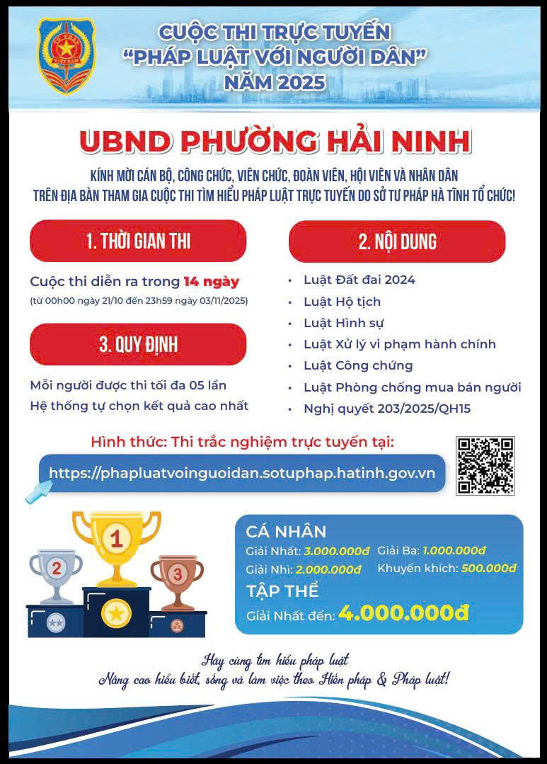 cuộc thi trực tuyến “Pháp luật với người dân” 