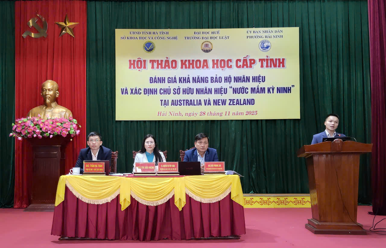 Hội thảo khoa học cấp tỉnh đánh giá khả năng bảo hộ nhãn hiệu và xác định chủ sở hữu nhãn hiệu” Nước mắm Kỳ Ninh” tại Australia và New Zealand