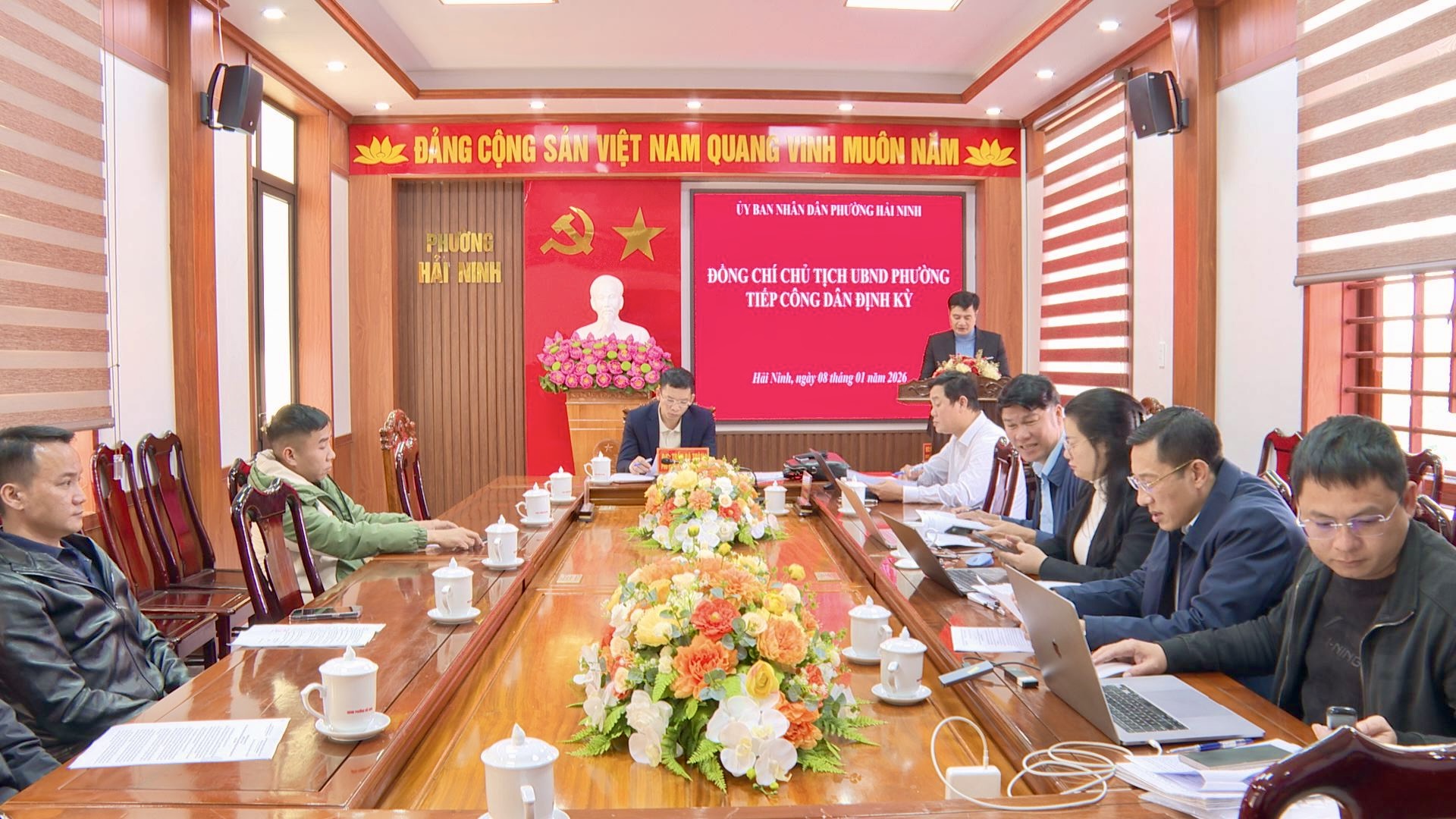 Đồng chí Chủ tịch UBND phường Hải Ninh tiếp công dân định kỳ tháng 1/2026. 